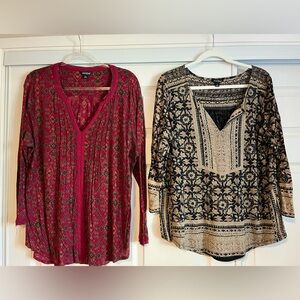 Lucky Brand bundle of Patterned Tops